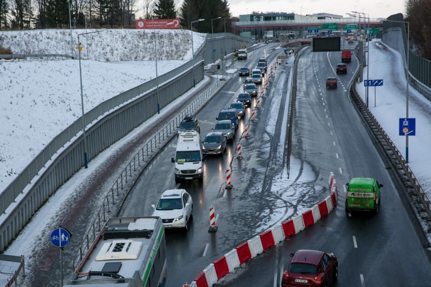 04.01.2017 krakow 
 ulica armii krajowej poczatek remont...