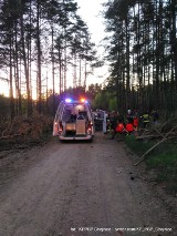 Chojnice. Tragiczny wypadek w gminie Brusy. Nie żyje motocyklista