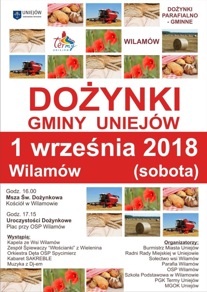 Dożynkowy weekend w powiecie poddębickim. Świętować będą rolnicy z aż czterech gmin: Uniejów, Dalików, Wartkowice i Zadzim