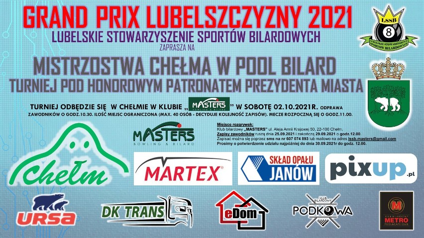 Bilardziści spotkają się w Chełmie na kolejnej odsłonie cyklu Grand Prix