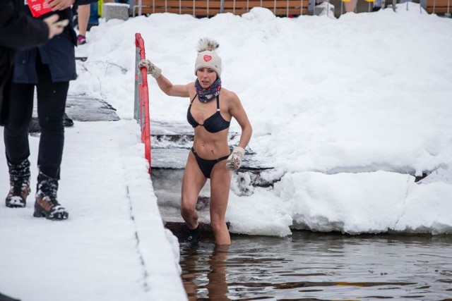 Białystok, 31.01.2021 Plaża Dojlidy - niedzielne morsowanie