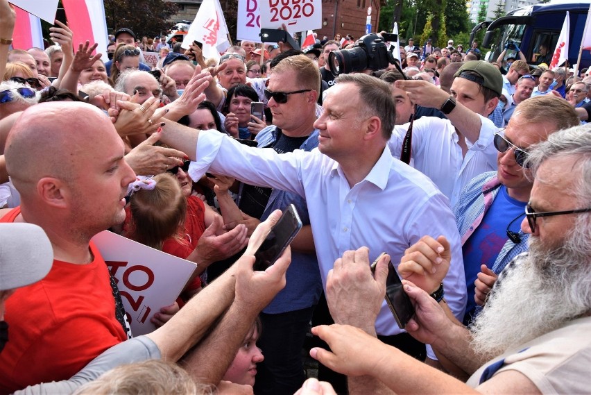 Andrzej Duda w Opolu. Spotkanie prezydenta z sympatykami.