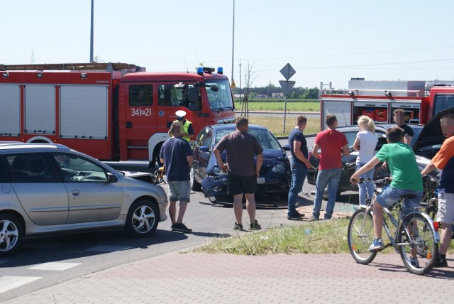 Wypadek na ulicy Piłsudskiego w Kaliszu