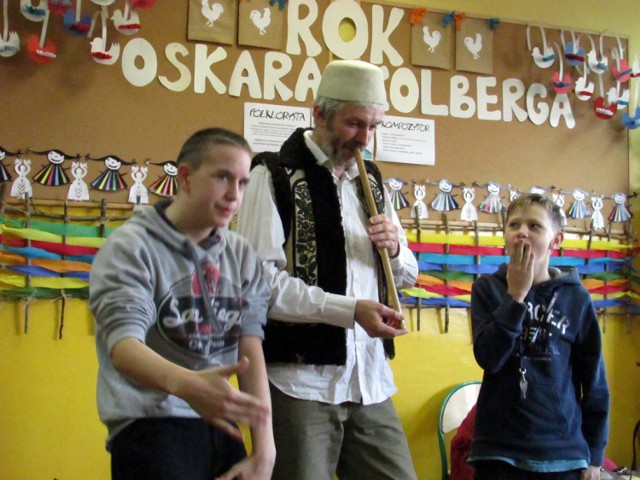 Jacek Hałas prowadził warsztaty muzyczne w Zespole Szkół Specjalnych we Wrześni.