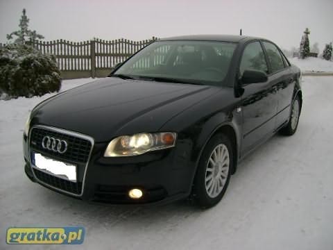 Skradziono czarne audi A4 2006 Sline. Zdjęcie poglądowe.