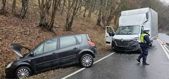 Zderzenie dwóch samochodów w Kłódce pod Grudziądzem