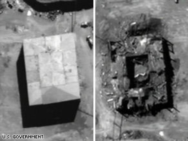 http://commons.wikimedia.org/wiki/File:Syrian_Reactor_Before_After.jpg // Zniszczony syryjski reaktor atomowy