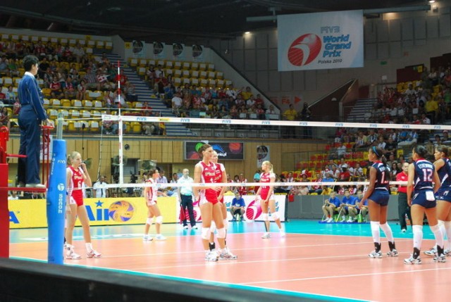 Polki podczas meczu z reprezentacją Dominikany na turnieju w Gdyni