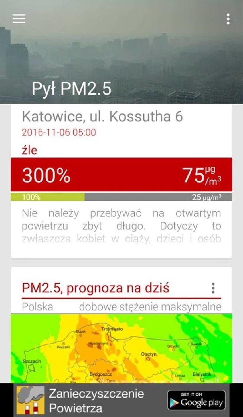 Smog na Śląsku: W środę 9 listopada w Katowicach i innych...