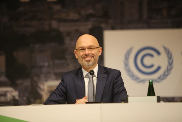 Michał Kurtyka podczas Szczytu Klimatycznego w Katowicach