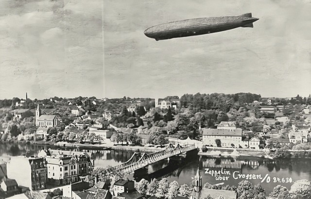 Zeppelin nad Crossen! 24 czerwiec 1930 roku.