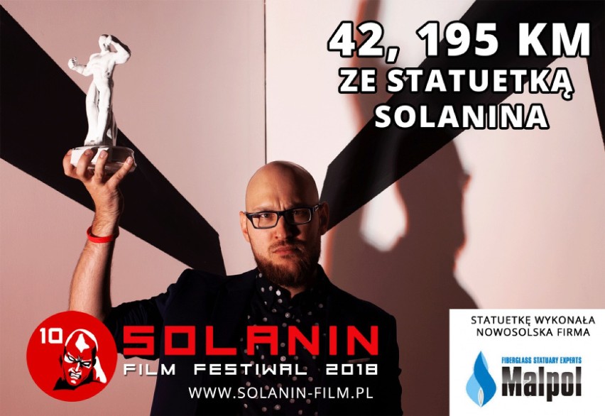 Konrad Paszkowski chciałby przebiec Maraton Warszawski ze statuetką Solanin Film Festiwal, aby wspomóc fundację Rak'n'Roll