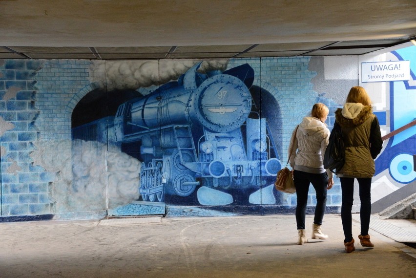 Murale powstały w tunelu dworca PKP w Kielcach (WIDEO, zdjęcia)