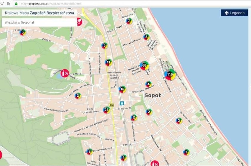 Ponad 500 zgłoszeń do Mapy Zagrożeń Bezpieczeństwa w Sopocie