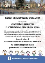 Budżet obywatelski 2014. Plac Zabaw w Parku Michalskiego