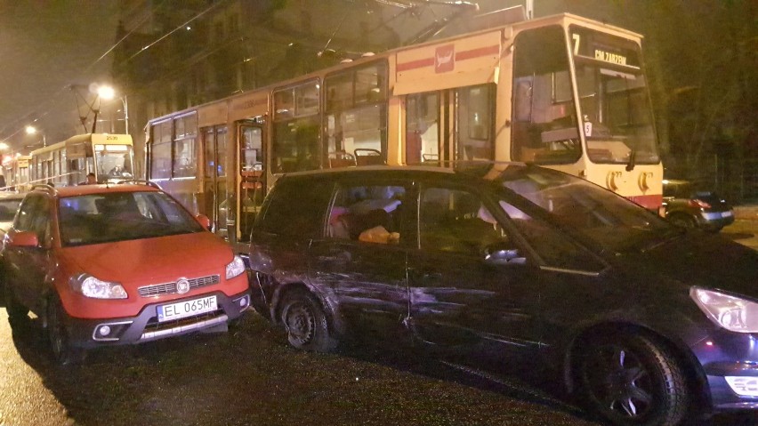 Wypadek tramwaju MPK Łódź na Piotrkowskiej
