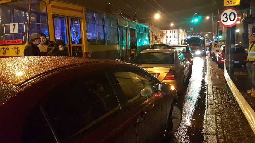 Wypadek tramwaju MPK Łódź na Piotrkowskiej