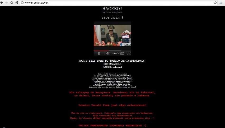 Atak Anonymous na polskie strony rządowe. Polska rewolucja...