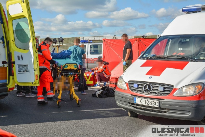 Wypadek na S8. Przez godzinę reanimowano motocyklistę