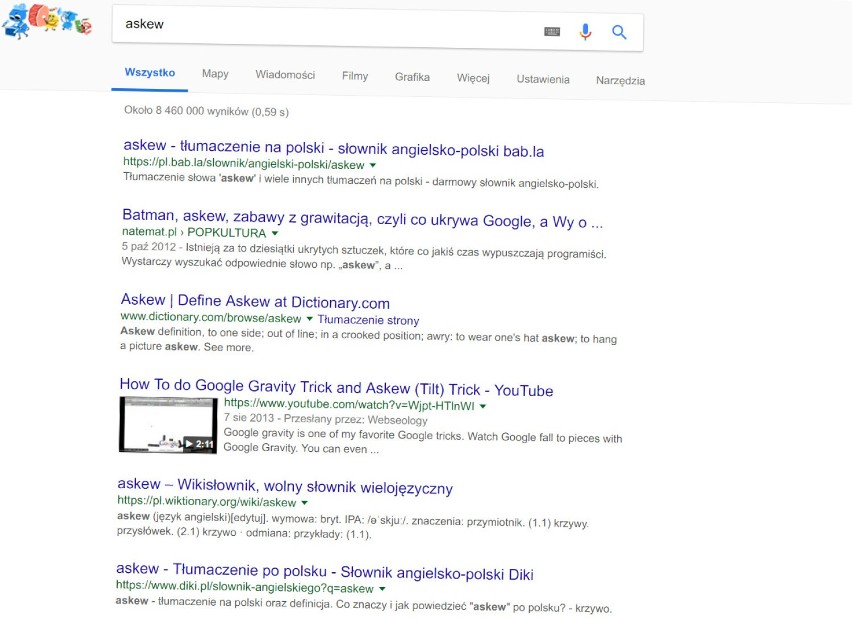 Chcesz zobaczyć krzywego Googla? Nie ma problemu. Wpisz w...