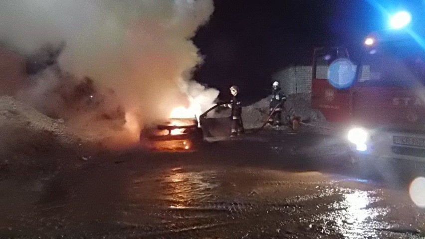 Pożar auta w Koźminie
