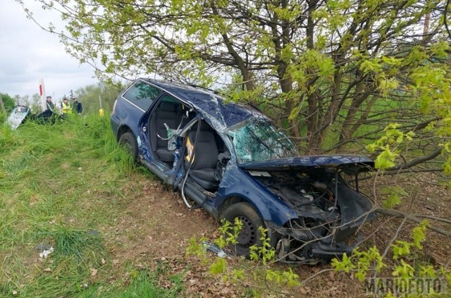 Wypadek w Żywocicach na drodze krajowej nr 45.