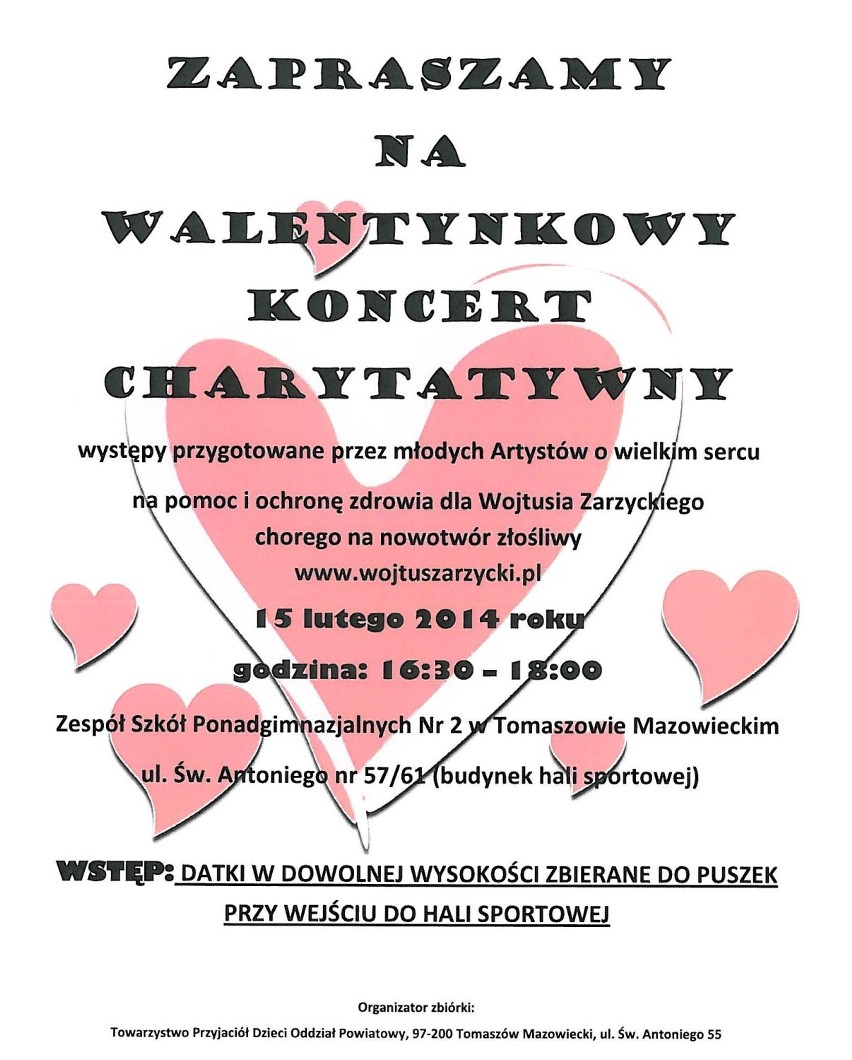 Koncert charytatywny dla Wojtusia Zarzyckiego już w sobotę