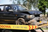 Śrem: wypadek samochodu w Łuszkowie