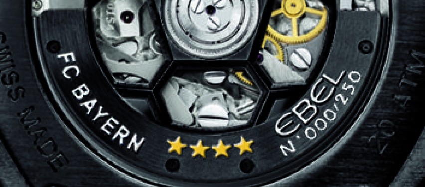 dekoracja mechanizmu zegarka Ebel FC Bayern