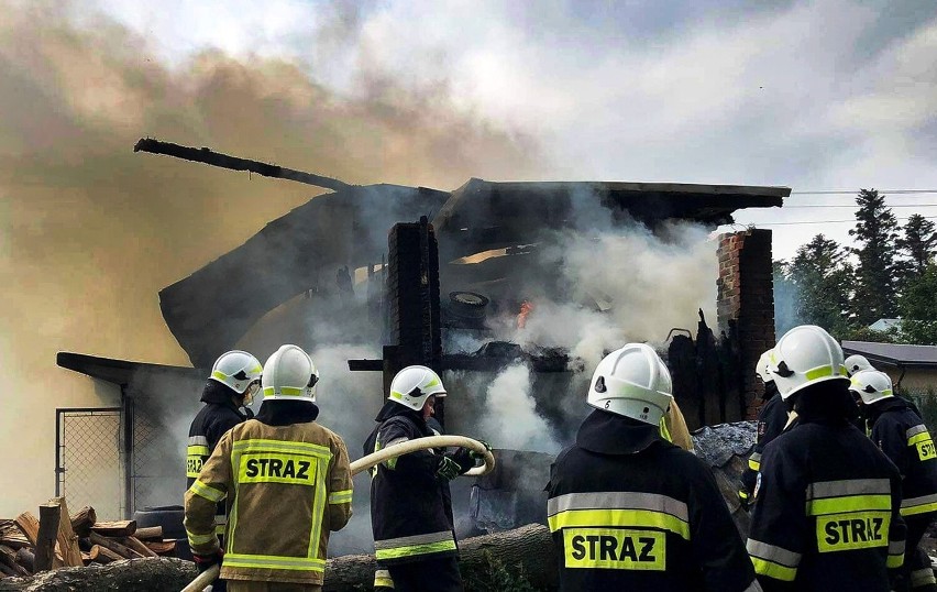 Wielki ogień w dolinie Dunajca. Poranna i popołudniowa akcja siedmiu straży pożarnych