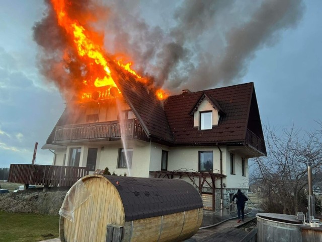 Pożar domu mieszalnego Trybszu
