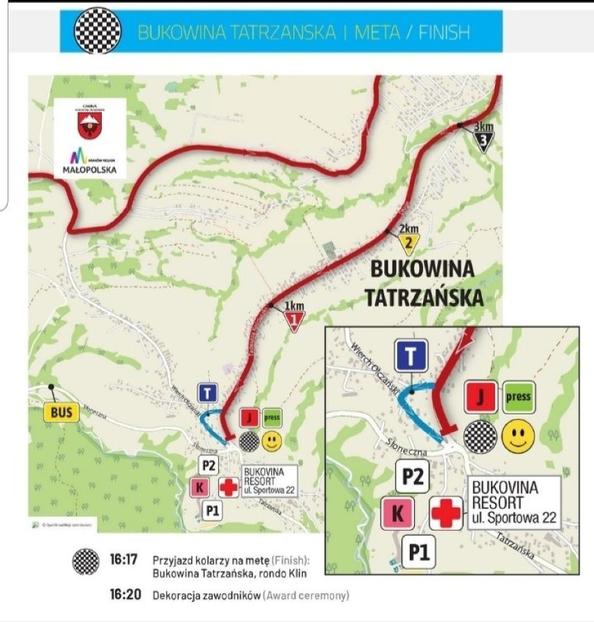 Tour de Pologne 2019 na Podhalu. Gdzie utrudnienia w ruchu? [MAPY, TRASA]