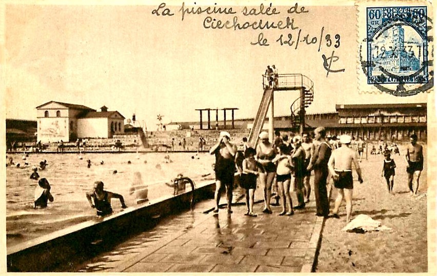 1933r., Letni dzień na basenie w Ciechocinku