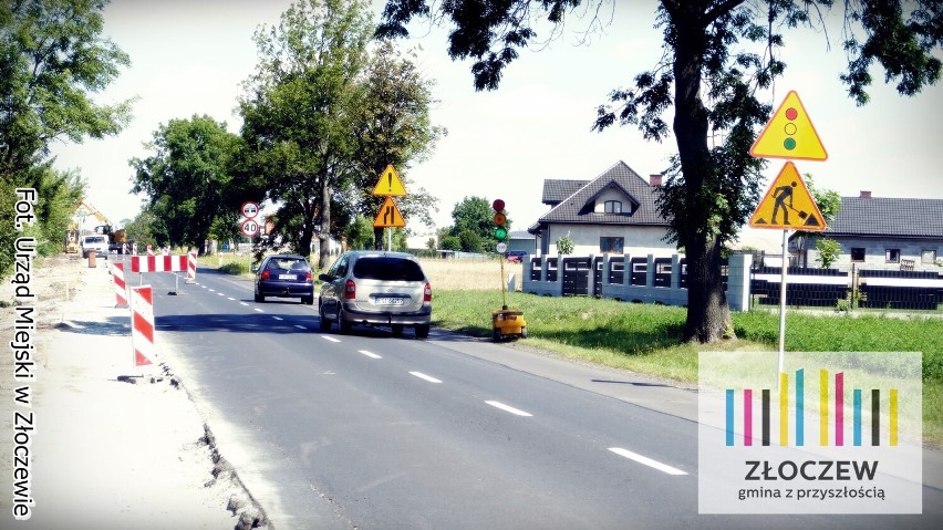 Ulica Wieluńska w Złoczewie w przebudowie. Na czas robót obowiązuje ruch wahadłowy. Zobacz postęp prac ZDJĘCIA