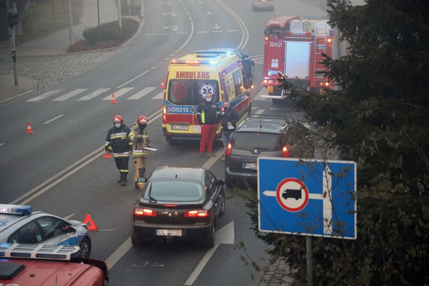 Wypadek na ulicy Witelona w Legnicy