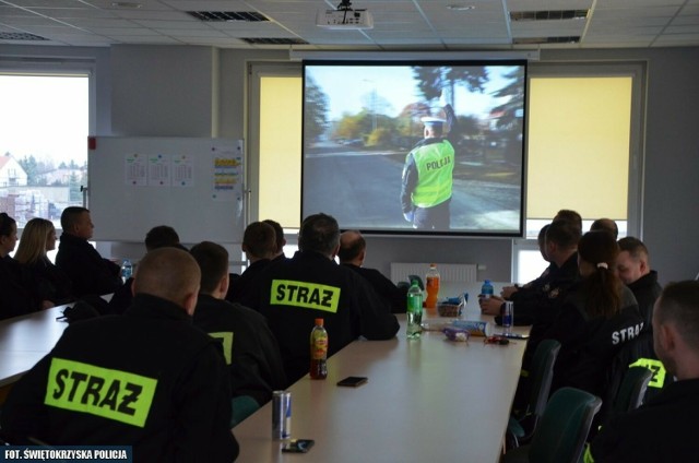 Podczas szkolenia dla druhów ochotniczych straży pożarnych