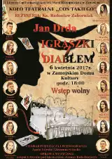 "IGRASZKI Z DIABŁEM". Sztuka Jana Drdy w  reż. Radosława Zaborniaka  w Zamojskim Domu Kultury