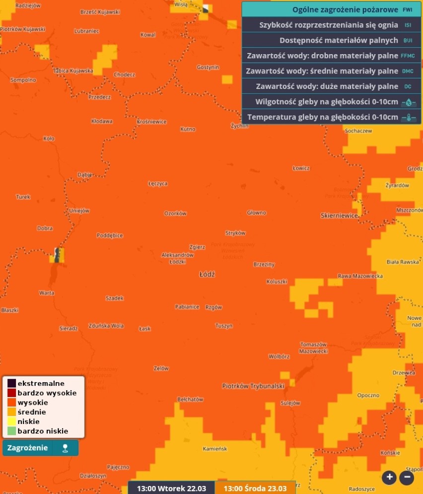 Coraz silniejsza susza i duże zagrożenie pożarowe – alarmują Łowcy Burz INFOGRAFIKI