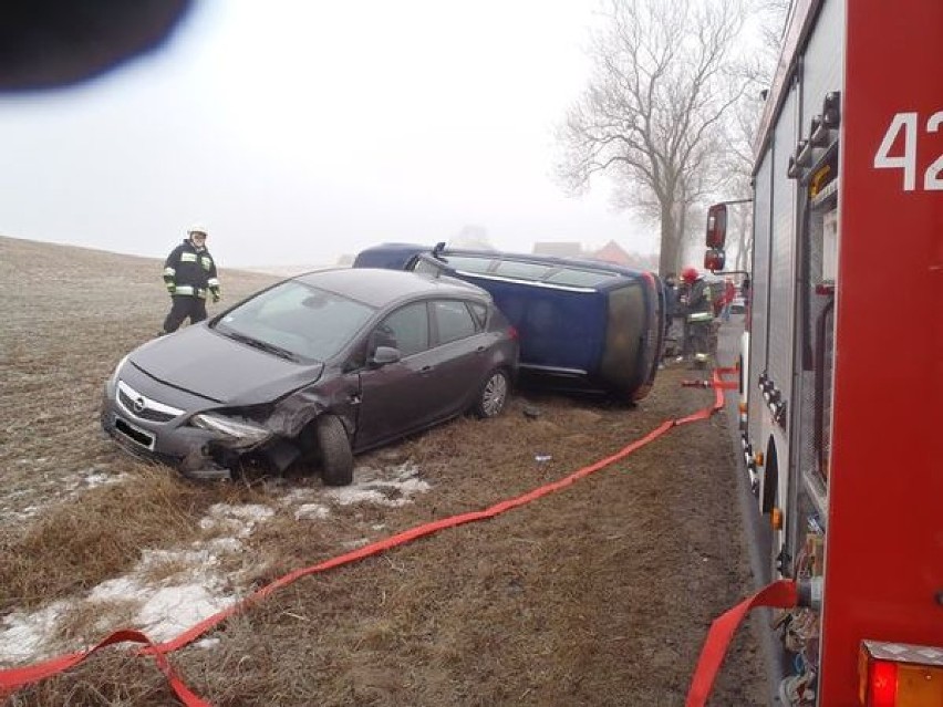 Wypadek Węgorzewo: zderzenie sześciu samochodów