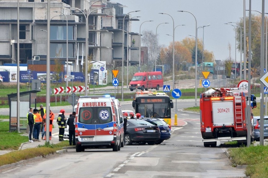Wypadek na Wrzosowej w Kielcach. Były utrudnienia w ruchu