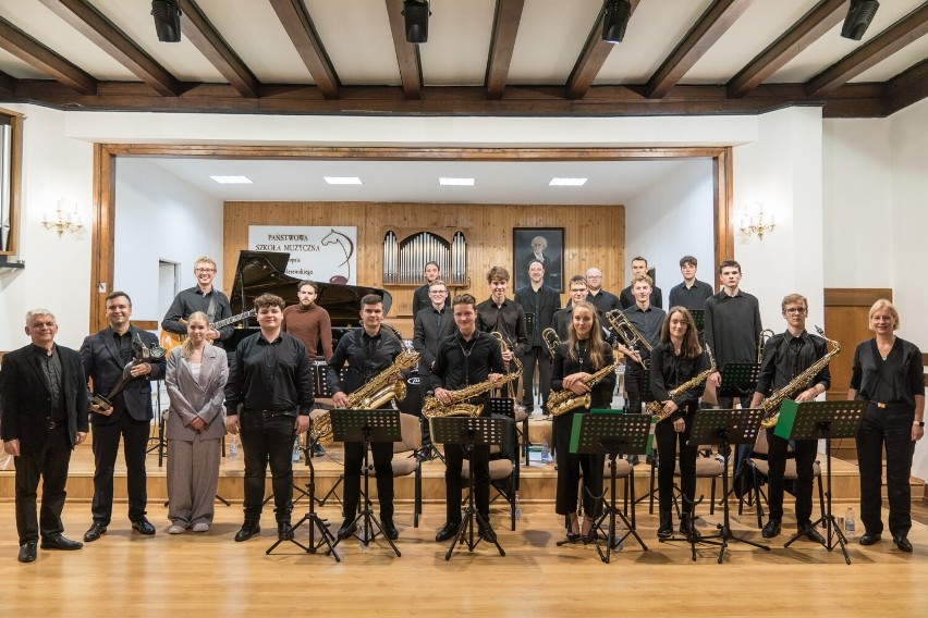 Jazzowy wieczór w szkole muzycznej. Polsko-Niemiecka Młodzieżowa Orkiestra zagrała dla mieszkańców