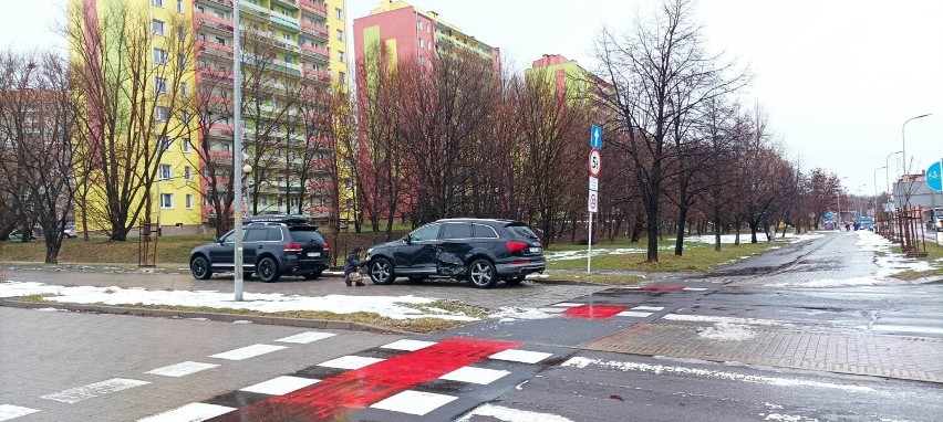 Zderzenie samochodów samochodów na ulicy Wieniawskiego w...