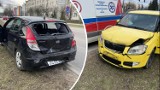 Wypadek w centrum Kielc. Dwie osoby ranne. Kierowca pijany. Zobacz zdjęcia