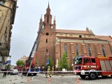 Pożar wieży katedry kaliskiej. Na szczęście to były tylko ćwiczenia