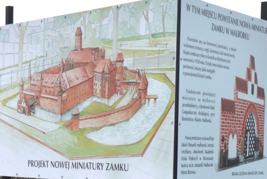 Malbork. Miniatura zamku cały czas powstaje. Montaż musi poczekać na lepsze czasy