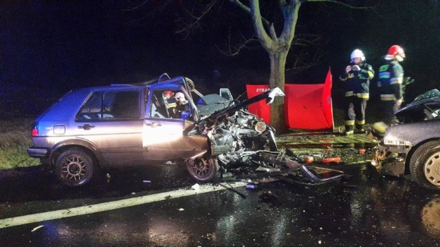 Na trasie krajowej nr 92 w okolicach Grońska w gminie Lwówek czołowo zderzyły się dwa volkswageny - golf kombi oraz golf II. Kierowca tego drugiego został zakleszczony we wraku. Niestety, mimo pomocy strażaków oraz medyków pogotowia ratunkowego zmarł na skutek poniesionych obrażeń. 

Zobacz więcej: Grońsko: Nie żyje kierowca VW [ZDJĘCIA]