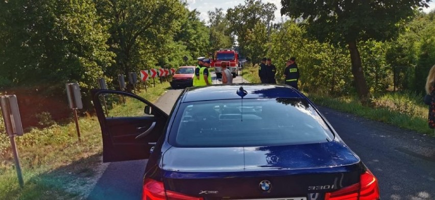 Motocyklista zginął w wypadku na drodze Sieradz-Brzeźnio (fot)