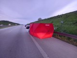 Śmiertelny wypadek na autostradzie A1. W zderzeniu z łosiem zginął pasażer samochodu osobowego ZDJĘCIA