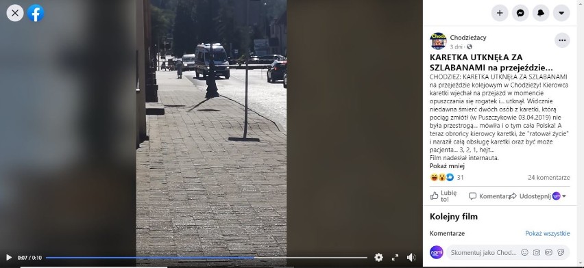 Wideo dokumentujące sytuację na przejeździe trafiło do...