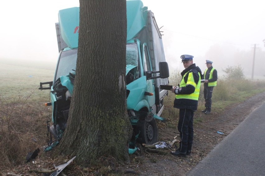 Wypadek w Witkowiczkach. Po uderzeniu w drzewo zgninął 59 -...